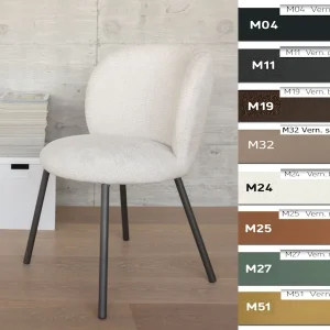 Sedia Belle imbottita con basamento in metallo by Altacom